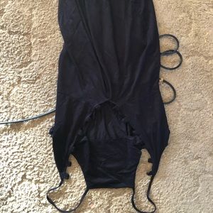 Black dress shirt long